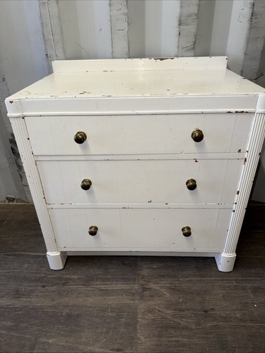 Antique white painted small - antique,