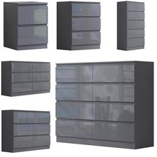 Grey Gloss Front Chest of