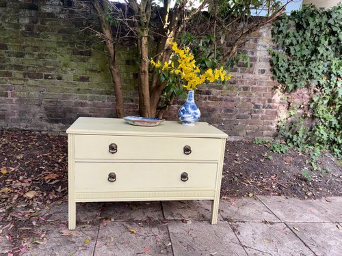 Small painted wooden - , of
